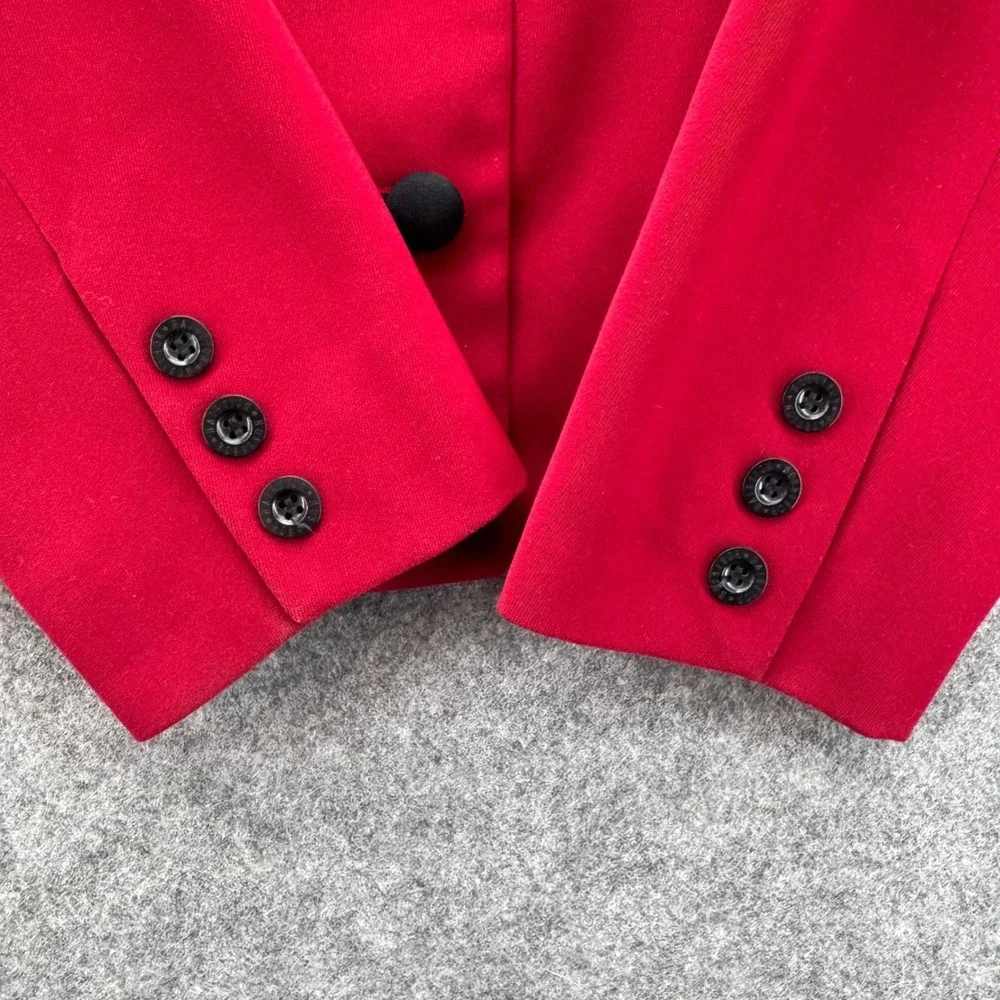 Hairston Roberson Women Embroidered‎ Button Front Jacket Sz 10 Red Western Rodeo